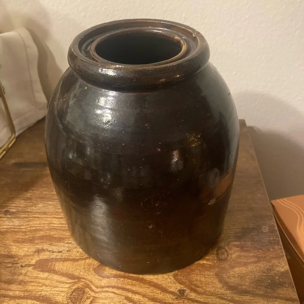 Vintage brown glaze crock - Picture 4 of 4